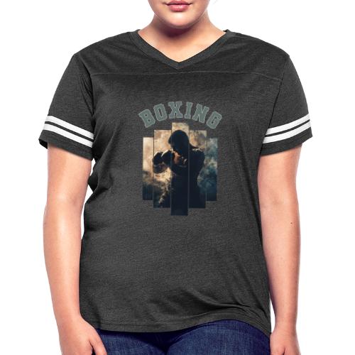 Boxing Spirit - Women's V-Neck Football Tee