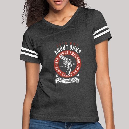 It s About Freedom - Women's V-Neck Football Tee