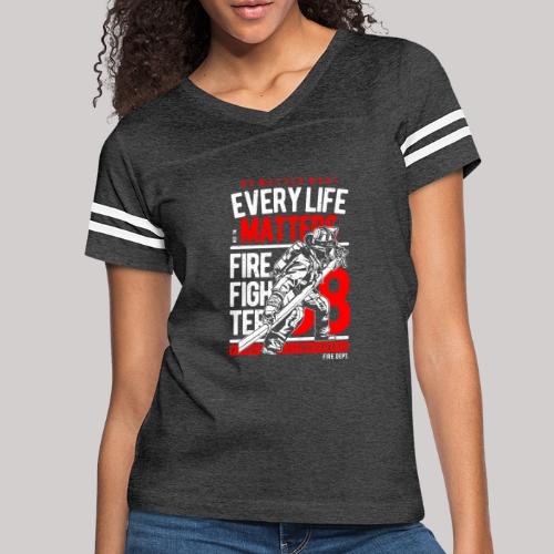 Every Life Matters - Women's V-Neck Football Tee