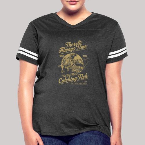 There's Always Time For Catching Fish - Women's V-Neck Football Tee
