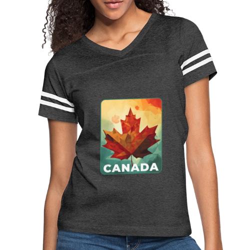 True North Colors - Women's V-Neck Football Tee