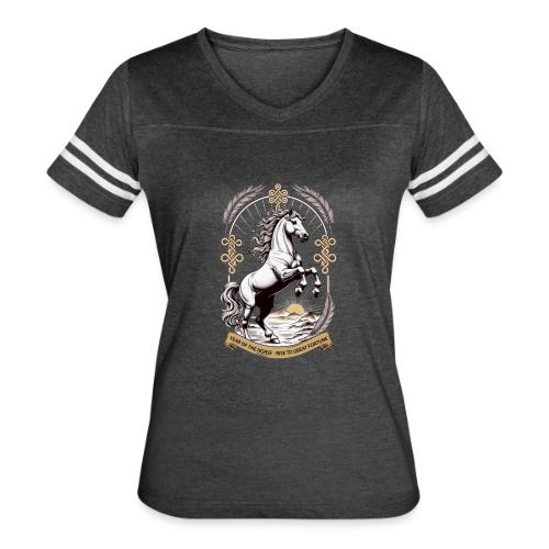 Year of the Horse Rearing T Shirt, Lunar New Year - Women's V-Neck Football Tee