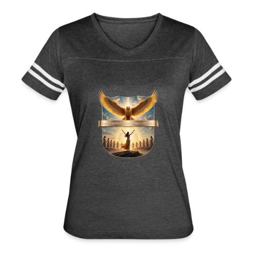 Women’s Day Eagle Matriarch T Shirt,, Gift for Mom - Women's V-Neck Football Tee
