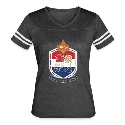 Netherlands Lion Crest T-Shirt, Dutch Badge Gift - Women's V-Neck Football Tee