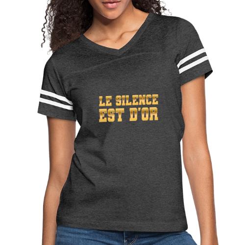 Le silence est d'or - Women's V-Neck Football Tee