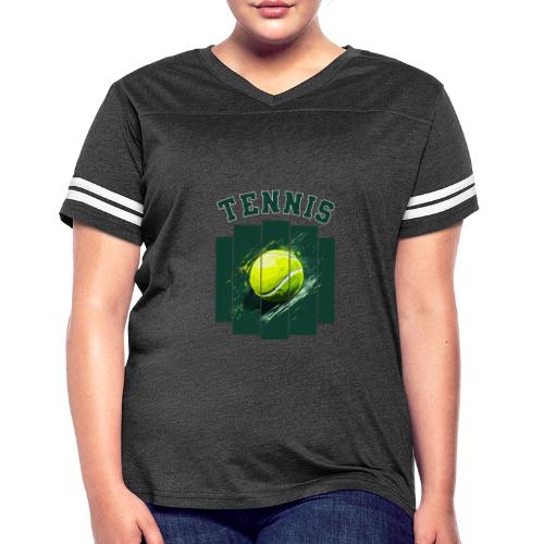 Tennis Motion - Women's V-Neck Football Tee