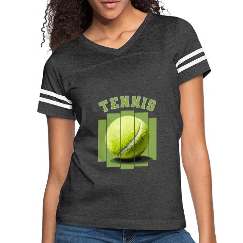 Tennis Minimal - Women's V-Neck Football Tee