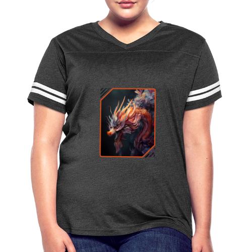 Dragon Dreams - Women's V-Neck Football Tee