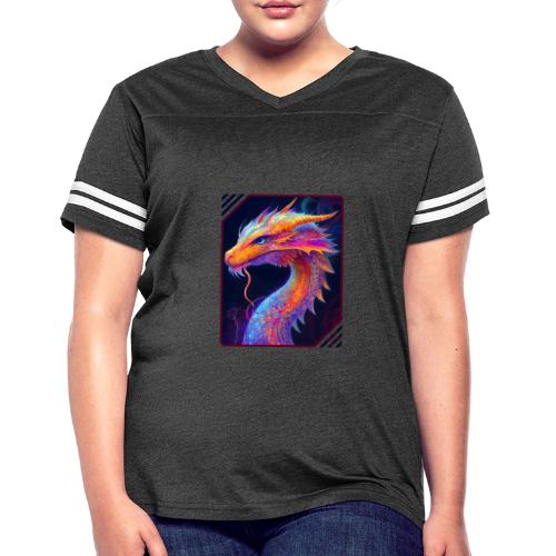 Dragon Spectrum - Women's V-Neck Football Tee