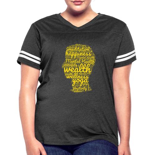 Mental Health Matters Typography Merch - Women's V-Neck Football Tee