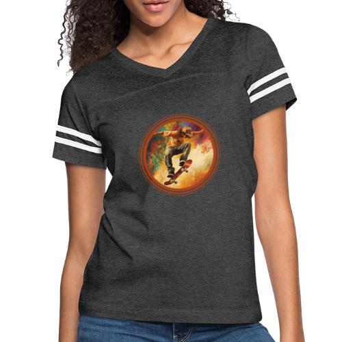 Skateboarding Mode On - Women's V-Neck Football Tee