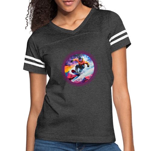 Snowboarding Spirit - Women's V-Neck Football Tee