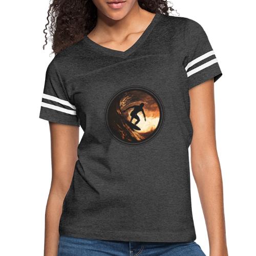 Surfing Spirit - Women's V-Neck Football Tee