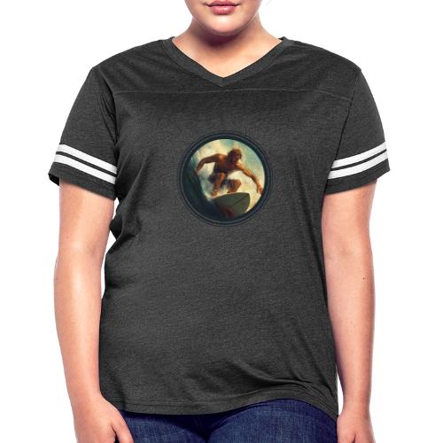 Surfing Rush - Women's V-Neck Football Tee