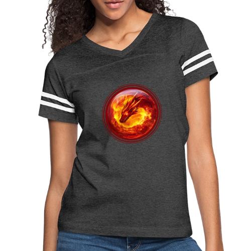 Dragon Blaze - Women's V-Neck Football Tee