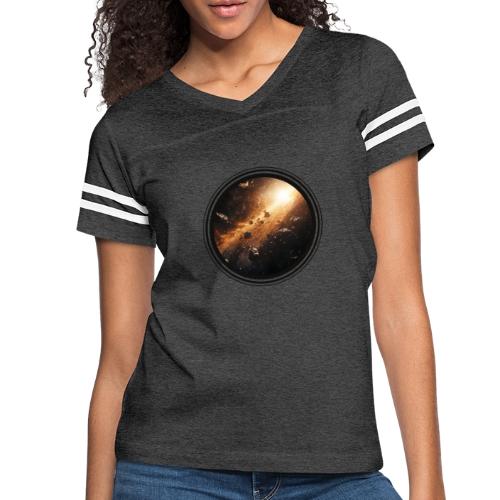 Asteroids Pulse - Women's V-Neck Football Tee