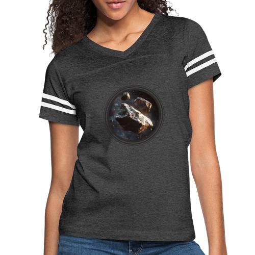 Asteroids Frontier - Women's V-Neck Football Tee