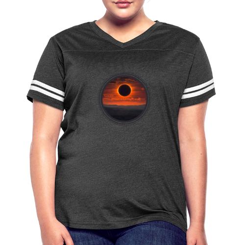 Eclipse Horizon - Women's V-Neck Football Tee