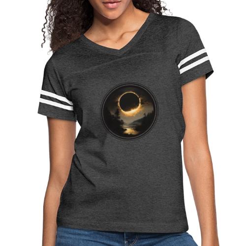 Eclipse: Shadowed Light - Women's V-Neck Football Tee