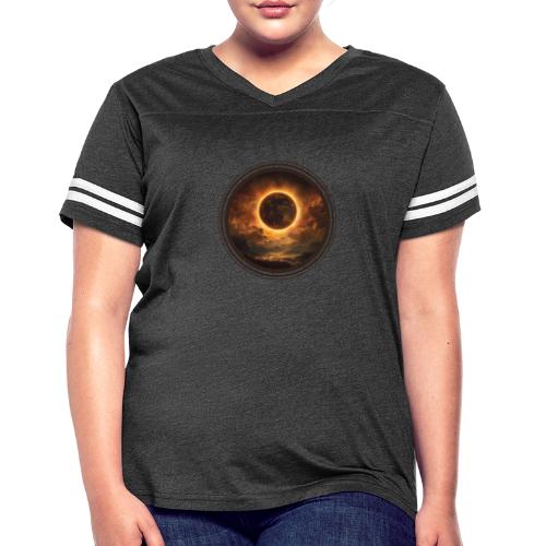 Eclipse Canvas - Women's V-Neck Football Tee