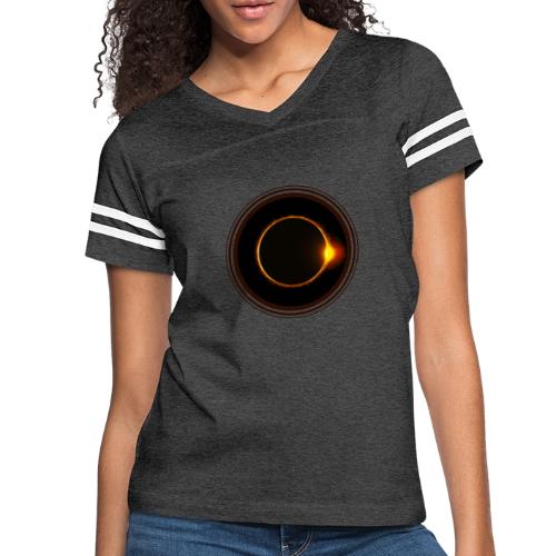 Solar Eclipse - Women's V-Neck Football Tee