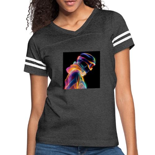 Snowboarding: Neon Gravity Ride - Women's V-Neck Football Tee