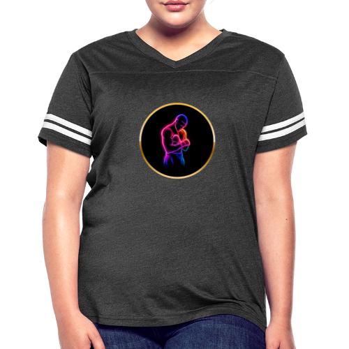 Boxing: Neon Power Guard - Women's V-Neck Football Tee