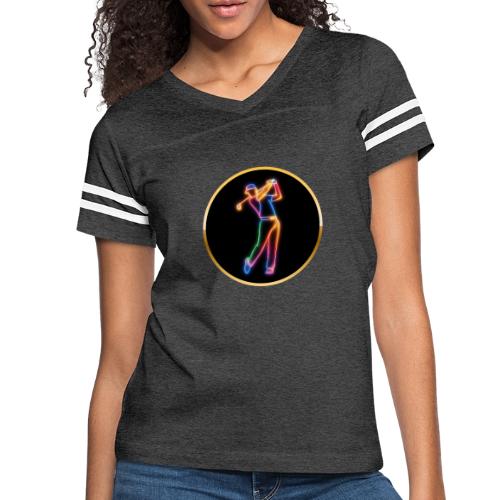 Golf: Spectrum Swing - Women's V-Neck Football Tee