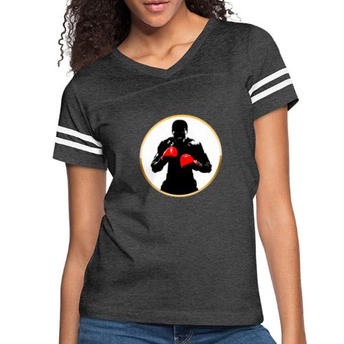 Boxing: Golden Ring Fighter - Women's V-Neck Football Tee
