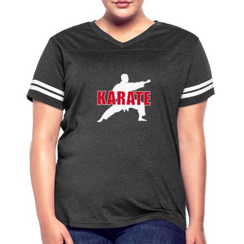 Karate Focus - Women's V-Neck Football Tee