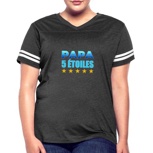 Five-Star Dad - Women's V-Neck Football Tee