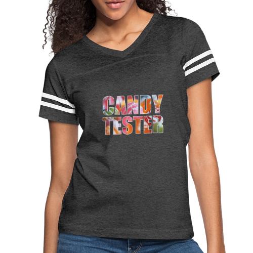 Candy Tester Delight - Women's V-Neck Football Tee