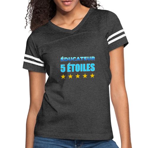 Éducateur 5 Étoiles - Women's V-Neck Football Tee