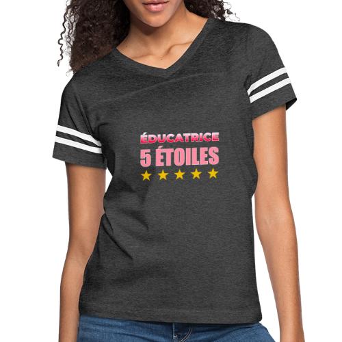 Éducatrice 5 Étoiles - Women's V-Neck Football Tee