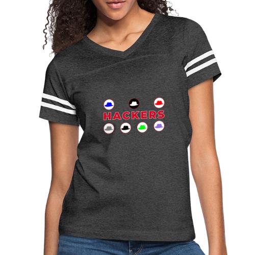 The Spectrum of Hackers - Women's V-Neck Football Tee