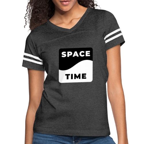 Space-time: Warped Reality - Women's V-Neck Football Tee