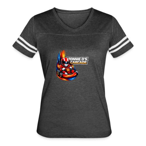 Carcadelogoracer1 - Women's V-Neck Football Tee