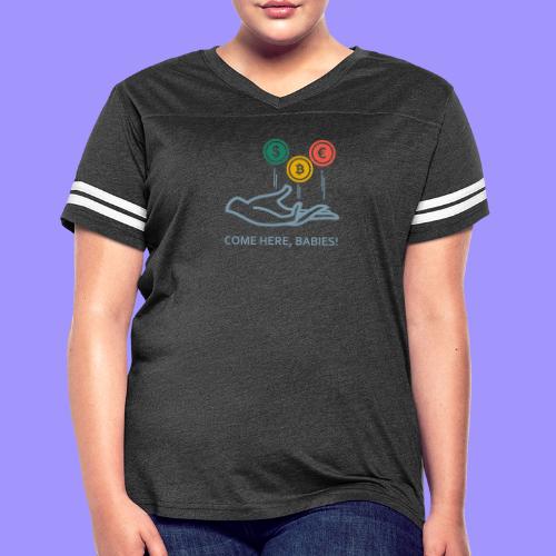 Money Attraction | US Dollar Euro Crypto Magnet - Women's V-Neck Football Tee