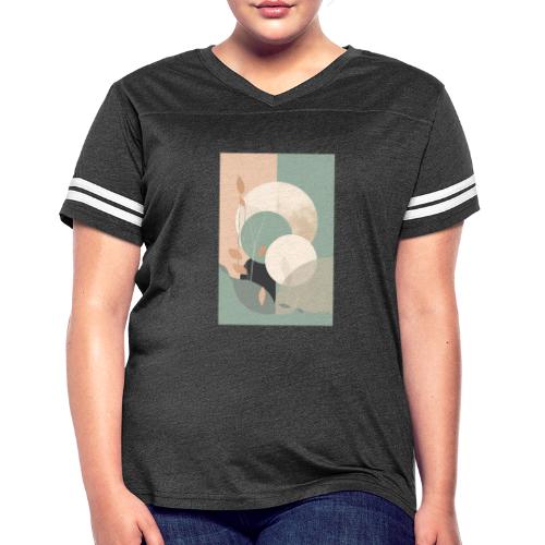Day to Night in the Garden - Women's V-Neck Football Tee