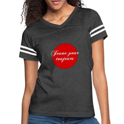 Jeune pour toujours - Women's V-Neck Football Tee