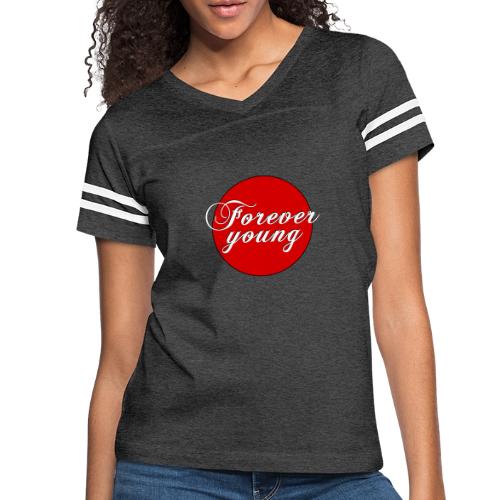 Forever Young, timeless Youth - Women's V-Neck Football Tee