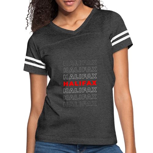 Halifax Layers - Women's V-Neck Football Tee