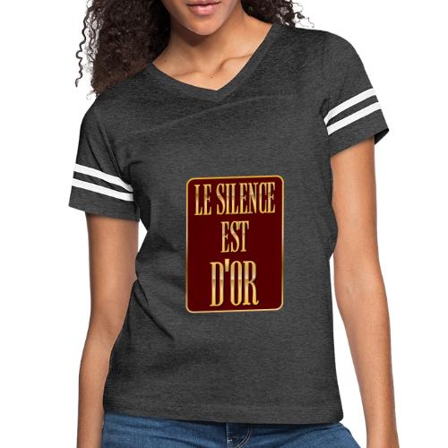 Silence is golden - Women's V-Neck Football Tee