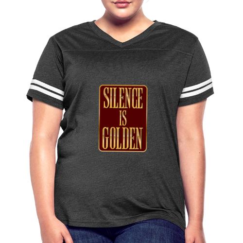 Silence Is Golden - Women's V-Neck Football Tee
