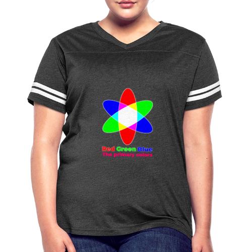 Primary colors: RGB Origins - Women's V-Neck Football Tee