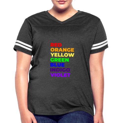 True Colors - Women's V-Neck Football Tee