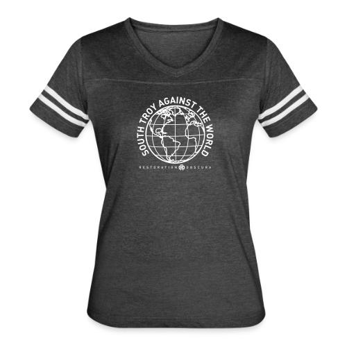 RO South Troy Against the World Light - Women's V-Neck Football Tee