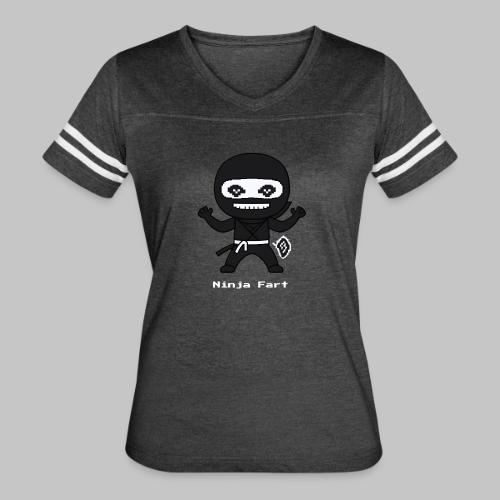 Ninja Fart - Women's V-Neck Football Tee