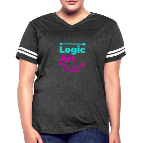 Art vs Logic - Women's V-Neck Football Tee