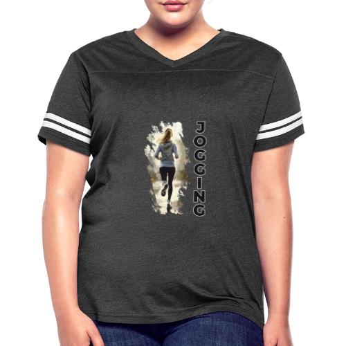 Jogging: Run into Motion - Women's V-Neck Football Tee